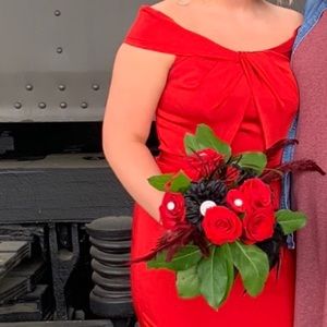 Stunning Red Jovani Prom Gown